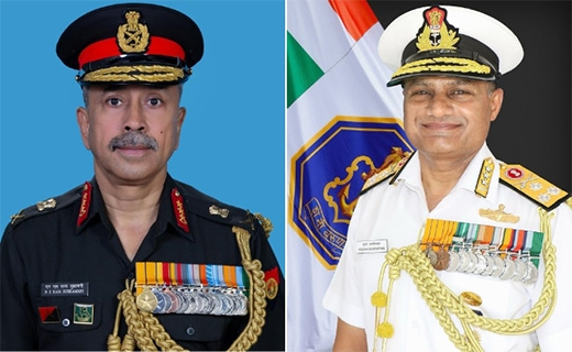 New Chiefs of Indian Defence and Navy